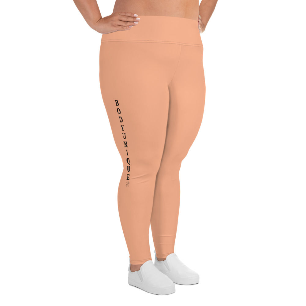Body Unique Plus Size Peach Leggings  