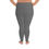 Thumbnail: Sweet Pink Grey Plus Size Leggings: Vertical Stripe
