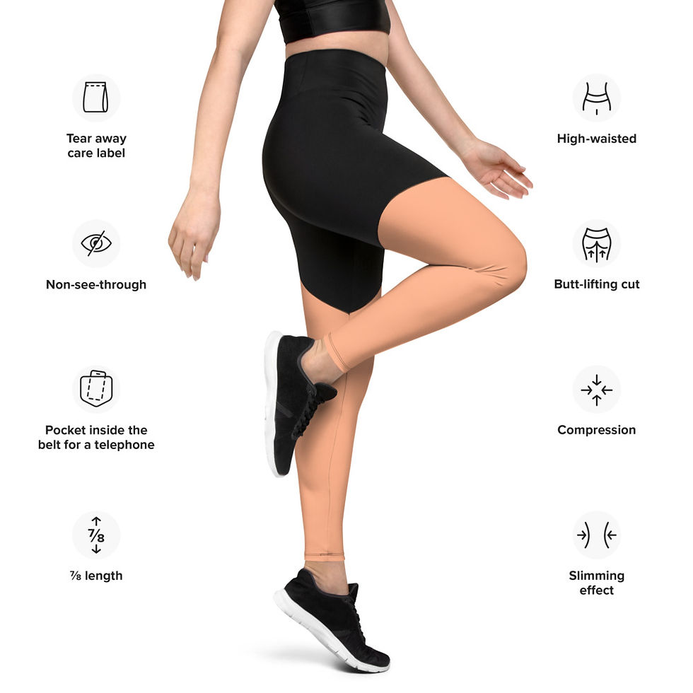 Thumbnail: Peach Sports Leggings