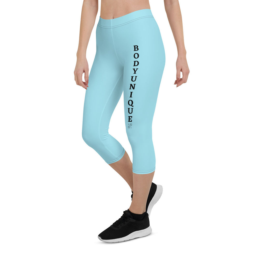 Thumbnail: Body Unique Baby Blue Capri Leggings 