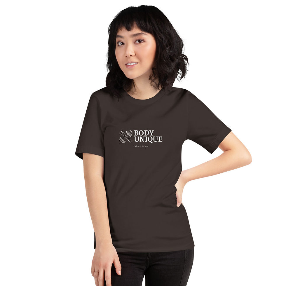 Thumbnail: Body Unique Unisex T-Shirt: White Logo 