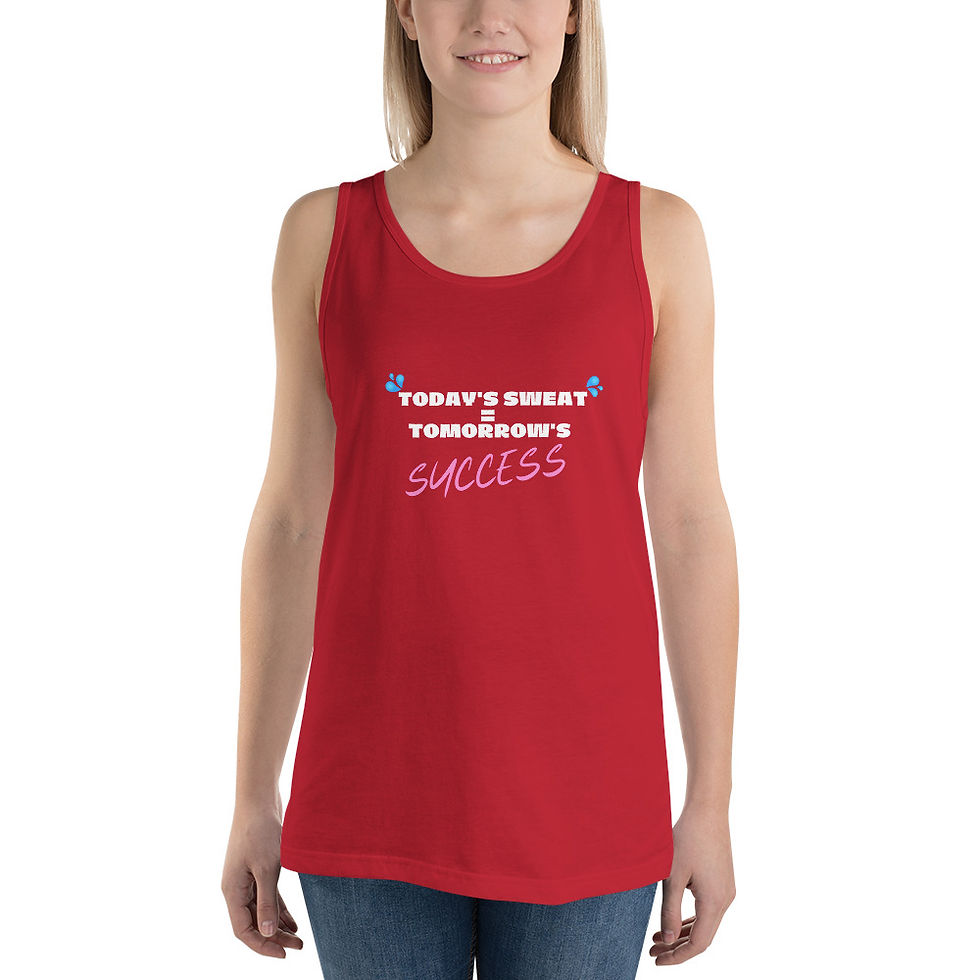 Thumbnail: Today's Sweat Tank Top: White & Pink