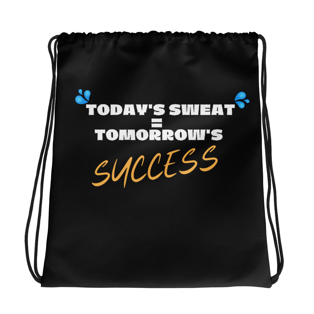 Success Black Drawstring Bag     