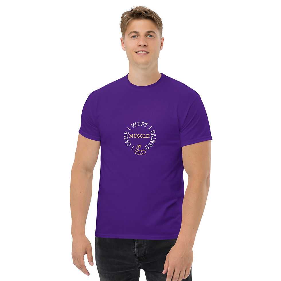Thumbnail: Men's Muscle T-Shirt: White Logo