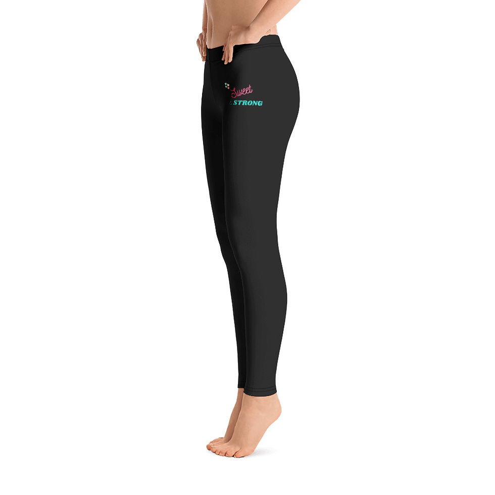 Thumbnail: Sweet Pink Black Leggings