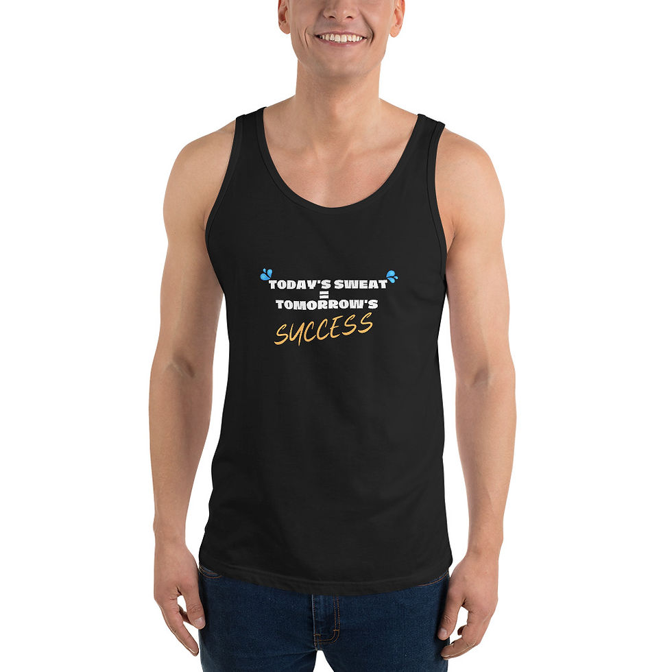 Today's Unisex Tank Top: White & Gold