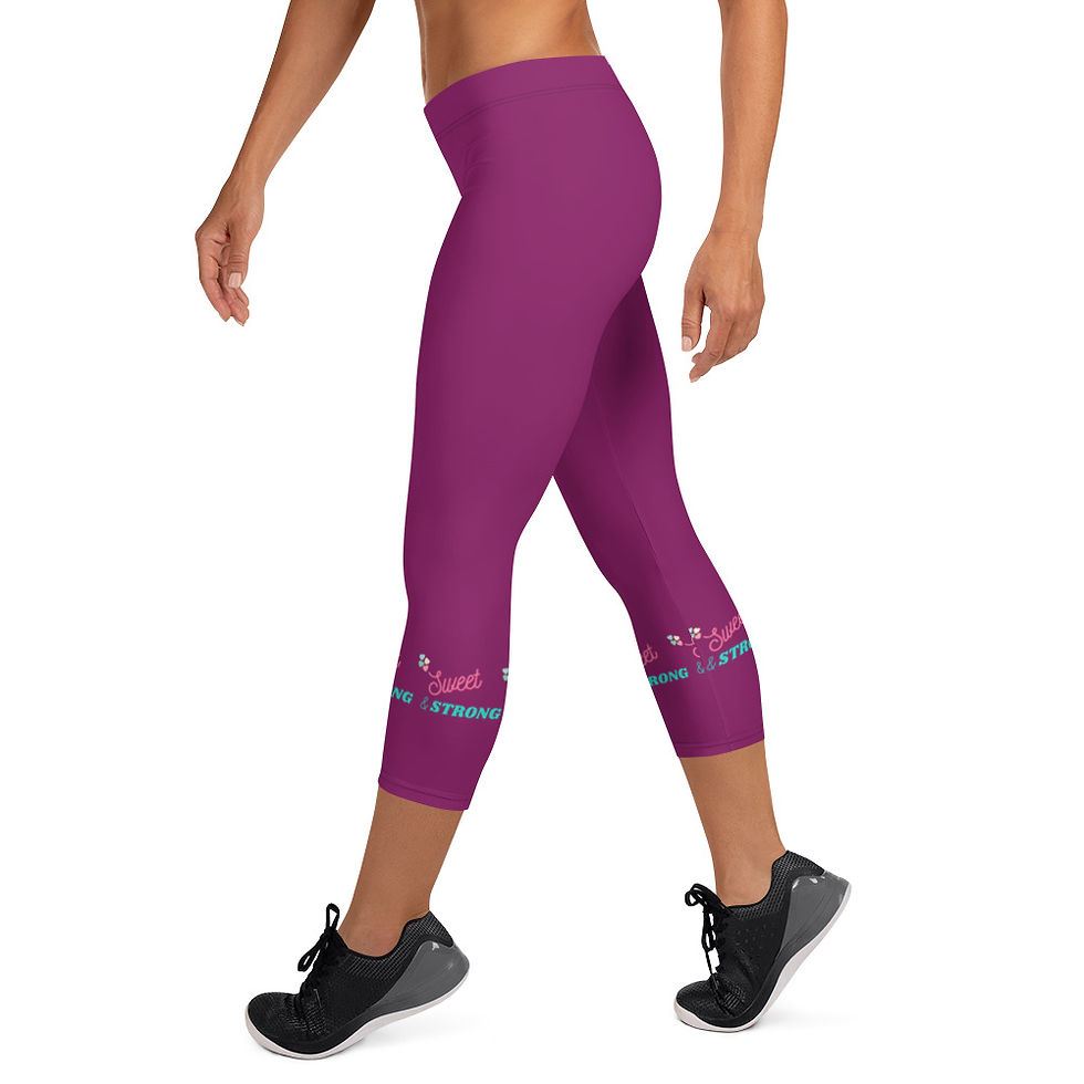 Thumbnail: Sweet Pink Concord Capri Leggings 