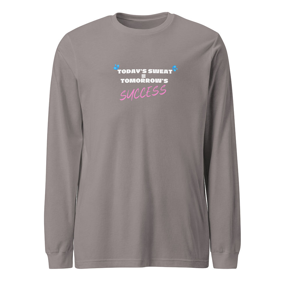 Thumbnail: Today's Sweat Long Sleeve Tee: White & Pink