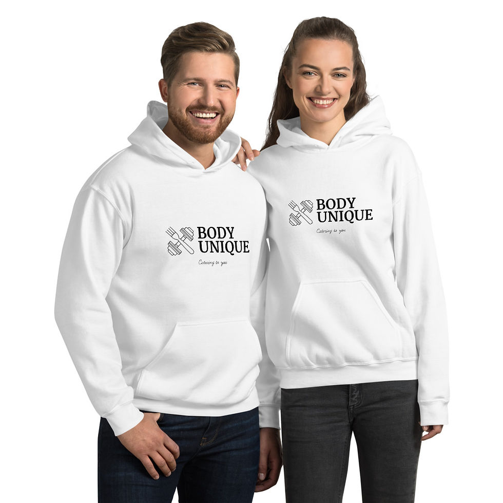 Thumbnail: Body Unique Unisex Hoodie: Black Logo