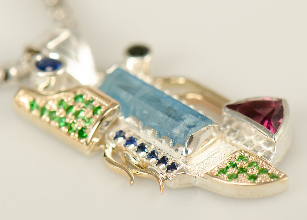 Aquamarine Garnet Tsavorite Sapphire