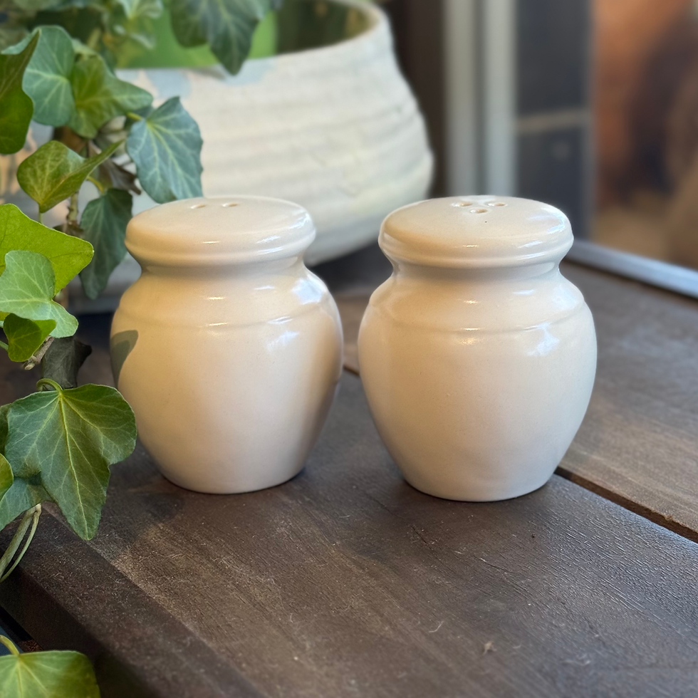 תמונה ממוזערת: מלחיה פלפליה קרמיקה לבנה צמד