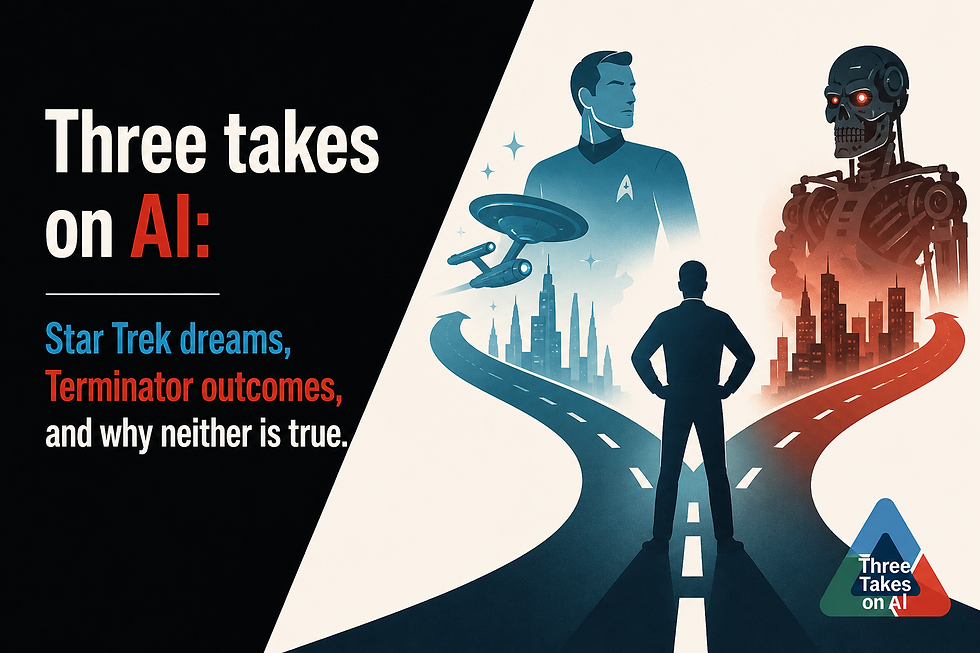 Three takes on AI: Star Trek dreams, Terminator Outcomes and Why Meither is True