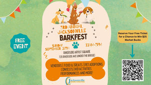 9/20/26 -3rd Annual Jacksonville Barkfest  Vendor Registration (Outdoor)