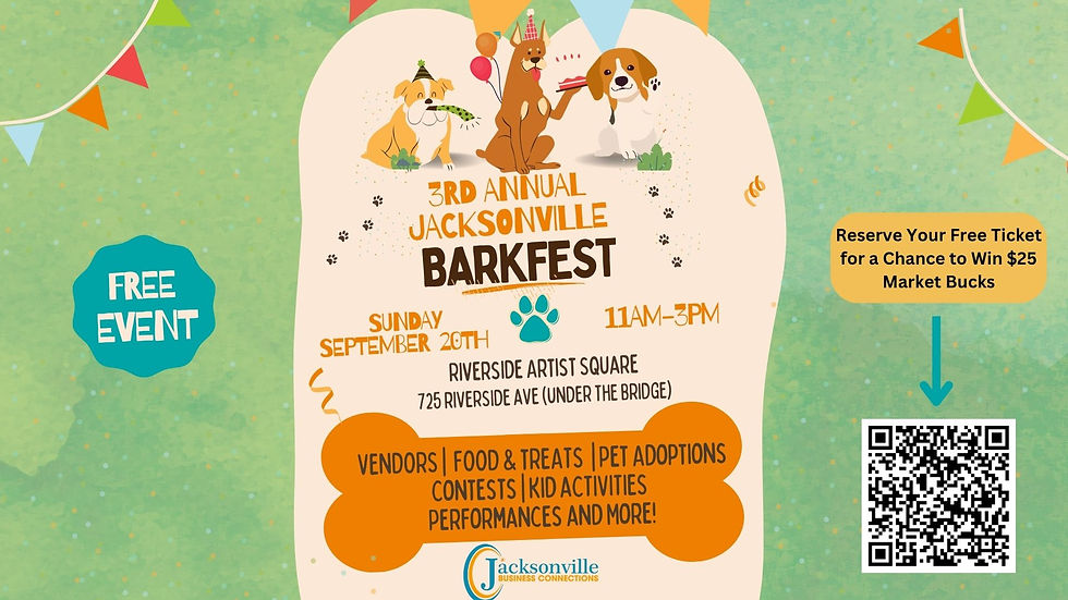 9/20/26 -3rd Annual Jacksonville Barkfest Vendor Application (Outdoor)