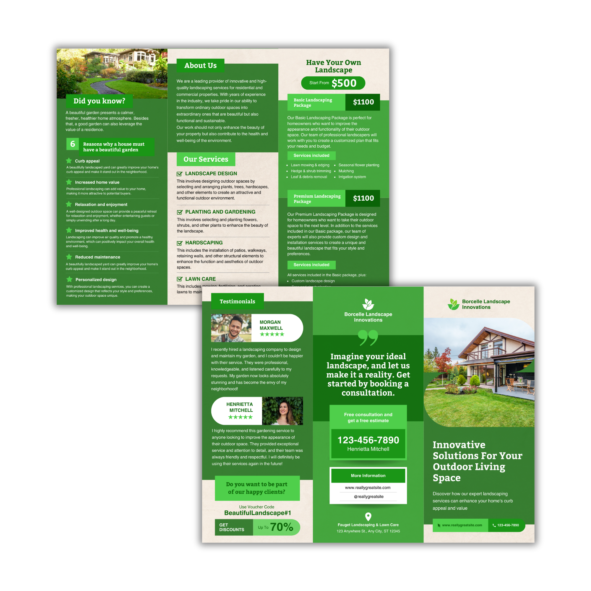 Tri-Fold Brochure Design #14 (Customized With Your Info - Ready in 2-7 Days)