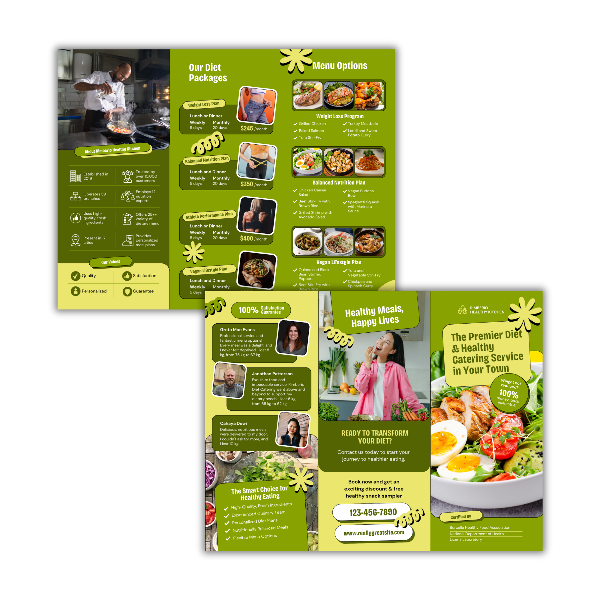 Tri-Fold Brochure Design #17 (Customized With Your Info - Ready in 2-7 Days)