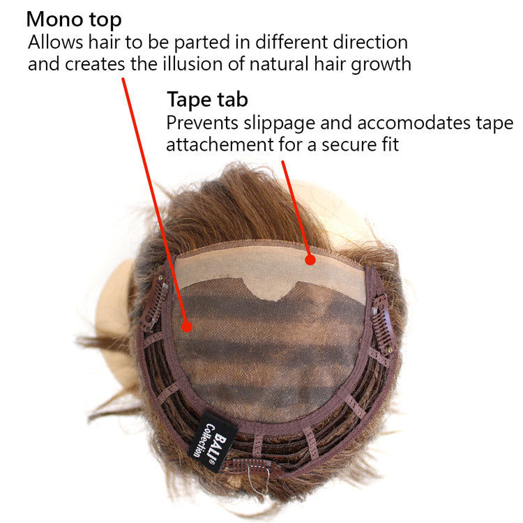 Thumbnail: BA881 Synthetic Mono Top L: Bali Synthetic Hair Pieces