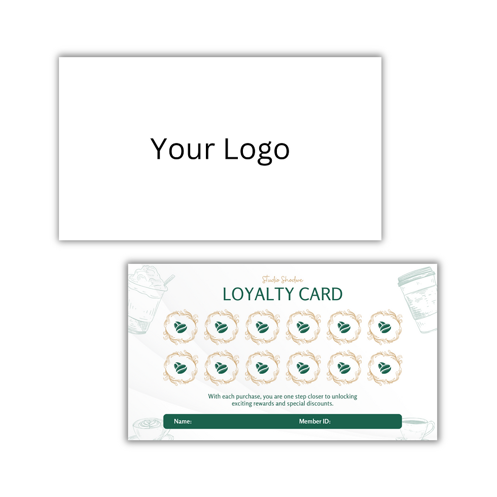 Loyalty Card Design #07 (Customized With Your Data - Ready in 1-3 Days)