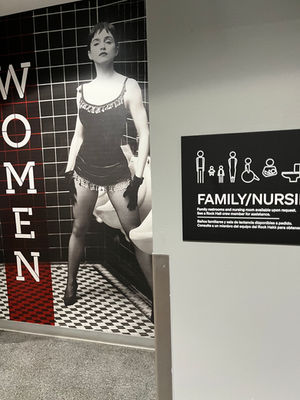 Women Restroom Sign Rock and Roll Hall of Fame