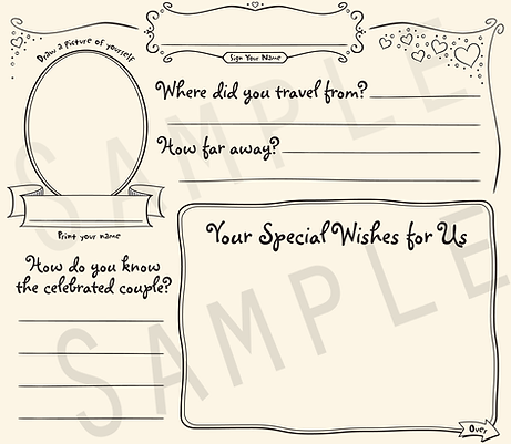 Wedding Guest Book Page