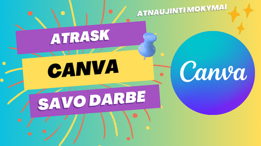 Mokymų įrašas "Atrask Canva savo darbe"