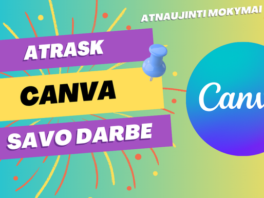 Mokymų įrašas "Atrask Canva savo darbe"