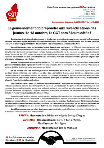 SOUTIEN A  LA JEUNESSE LE 20 OCTOBRE 2026