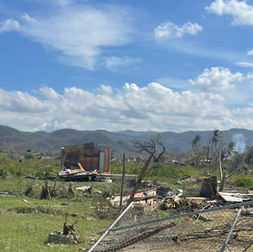 Westmoreland, Jamaica, with debris and damaged structures bearing witness to the aftermath of Hurricane Melissa