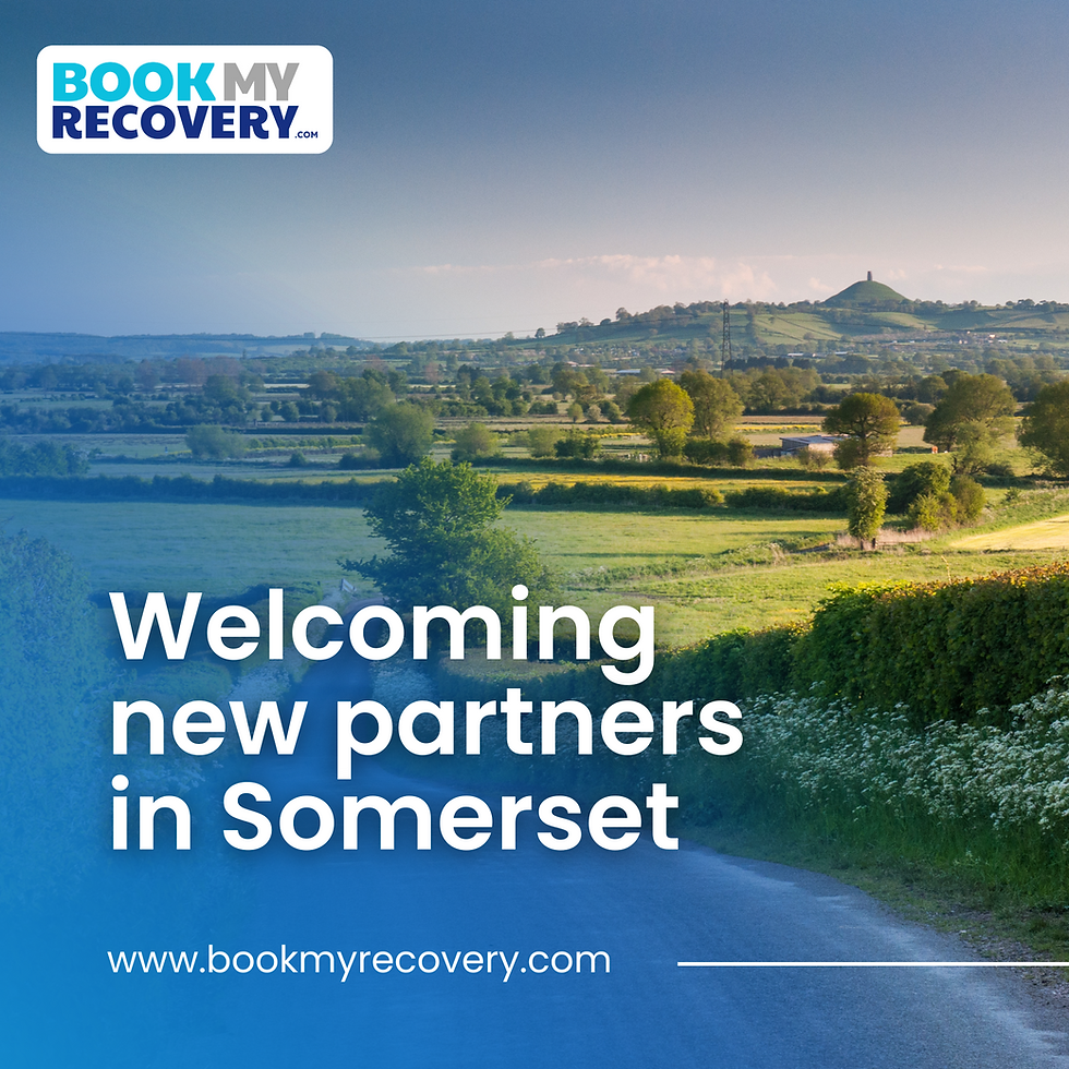 Somerset country side with text saying welcoming new partners in Somerset