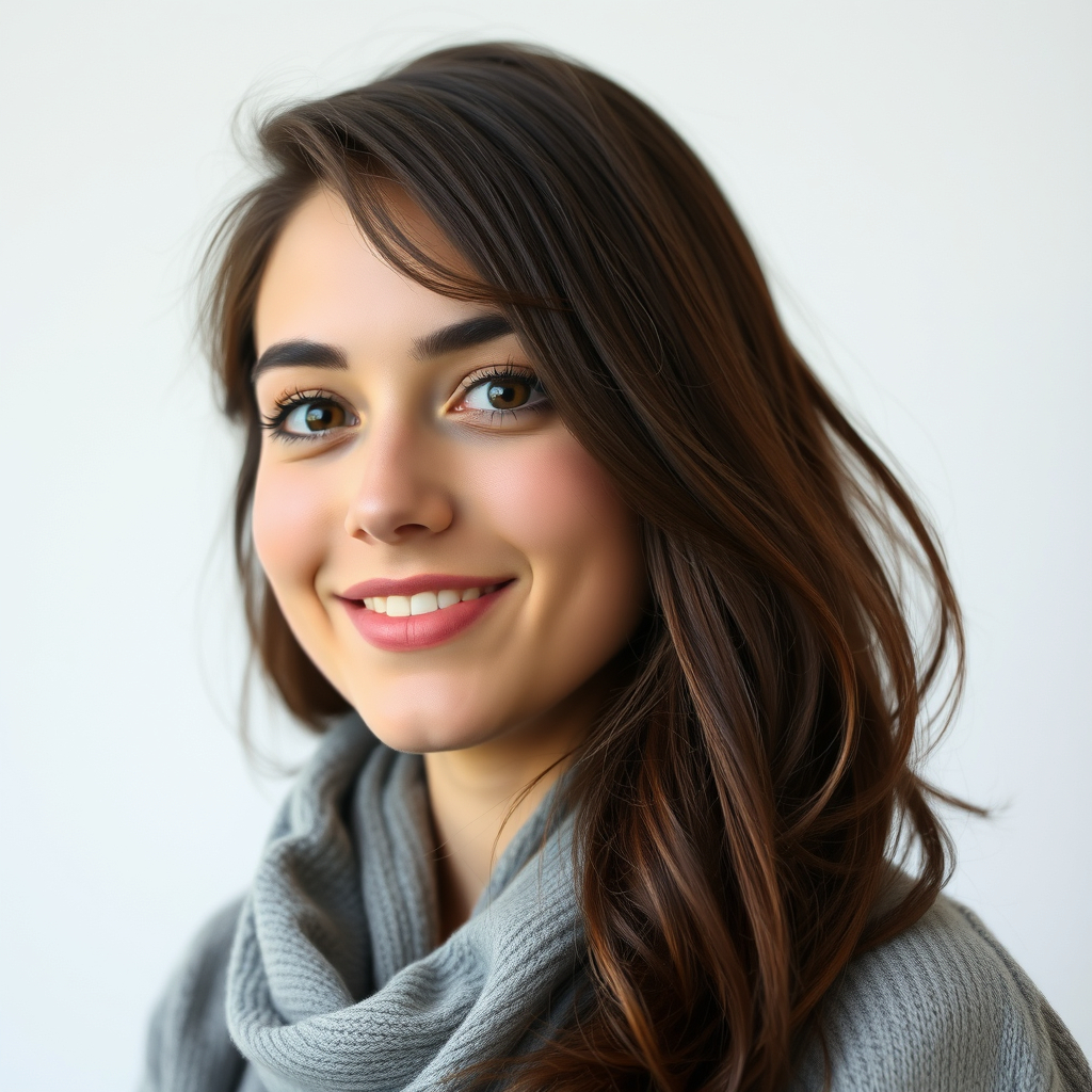 jeune etudiante _ visage  un peu rond_grand sourire_ yeux brun _cheveux brun.jpg