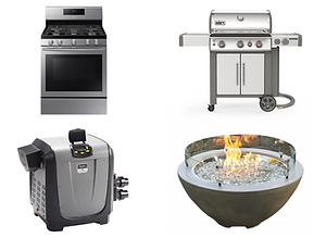 A visually appealing image showcasing a range of high-quality appliances powered by clean and efficient natural gas. From st