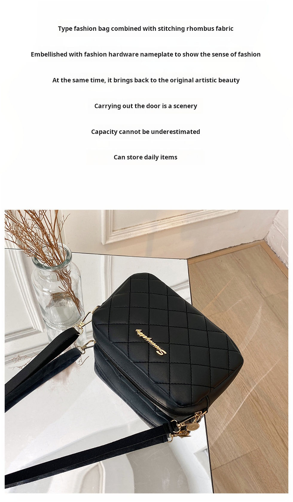 Thumbnail: Tassel Detail Mini Crossbody Bag