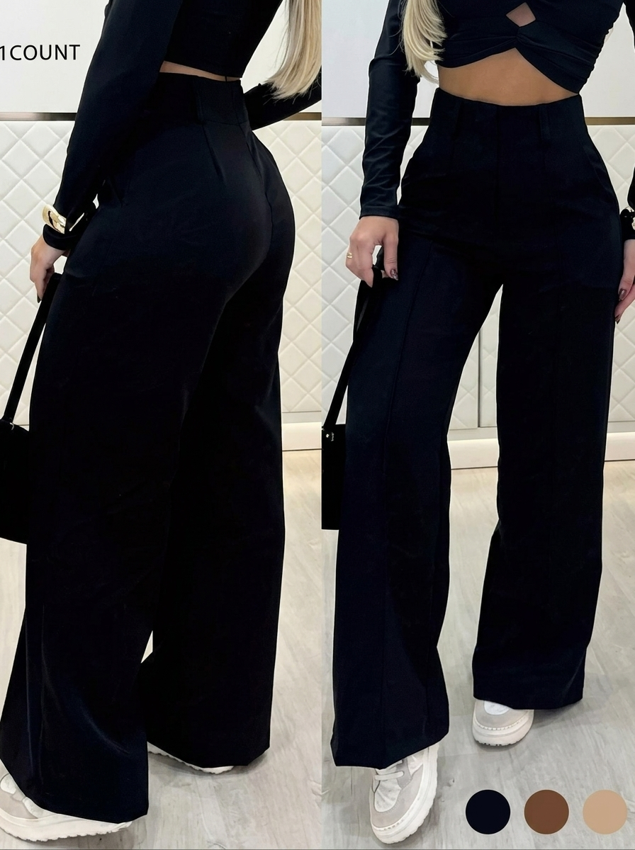 Thumbnail: Liora Wide-Leg Trousers
