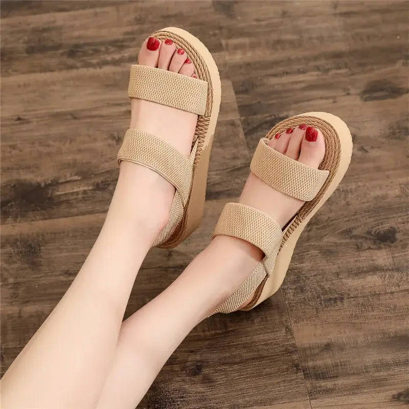 Thumbnail: Minimalist Slingback Wedge Slides