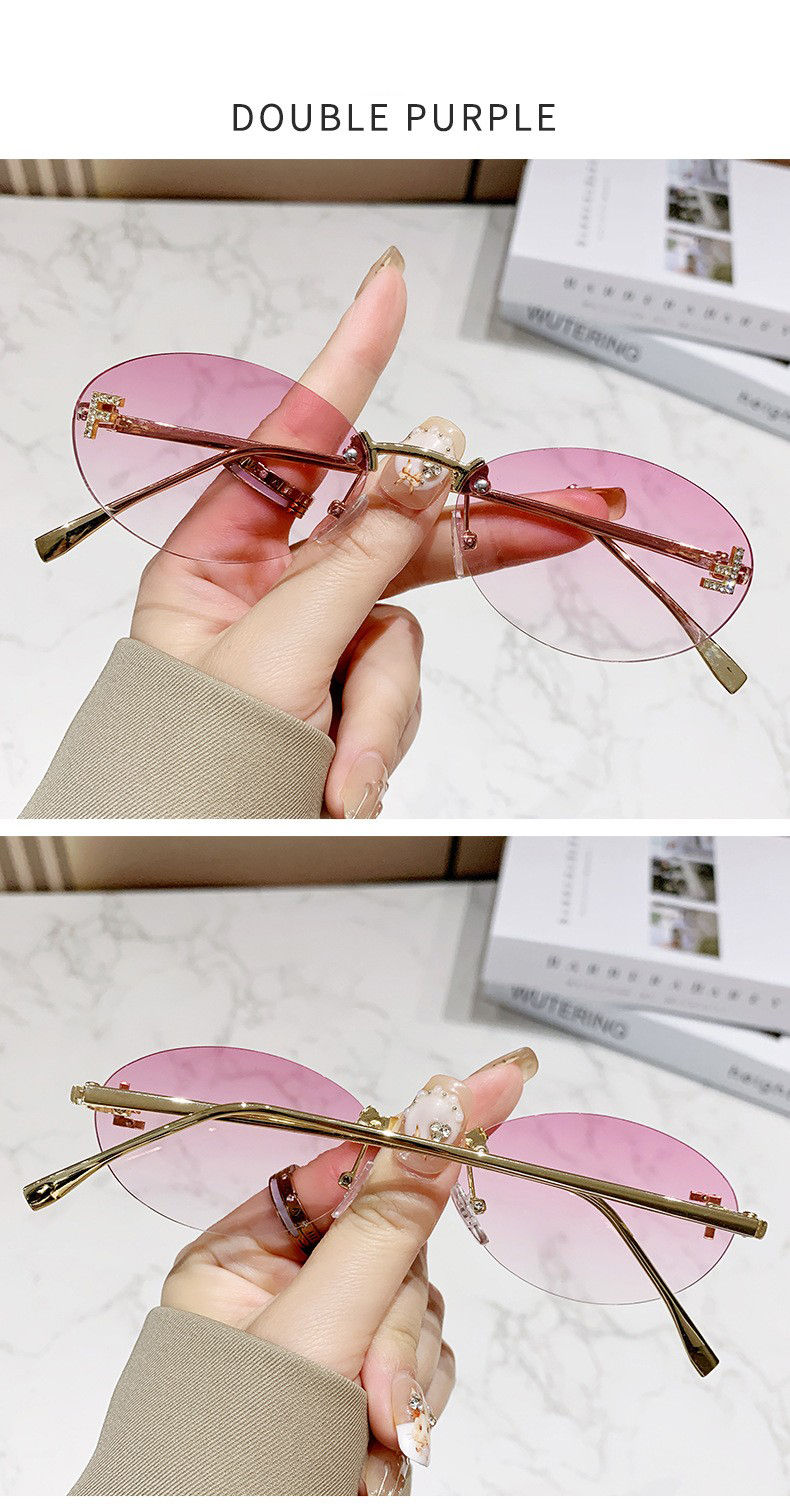 Thumbnail: F-Detail Rimless Oval Shades