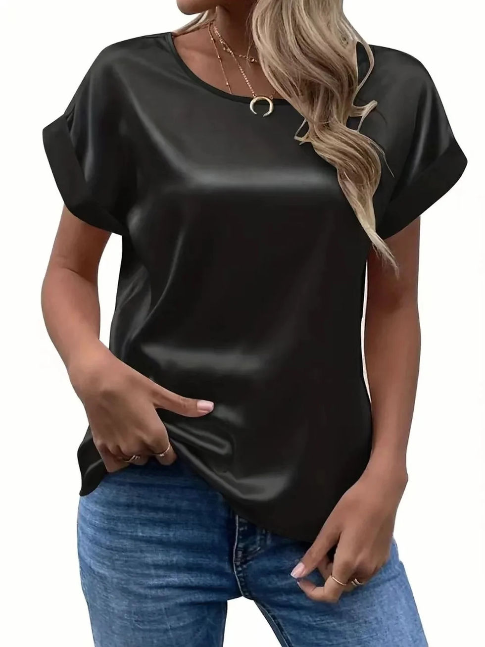 Thumbnail: Isla Satin Batwing Blouse