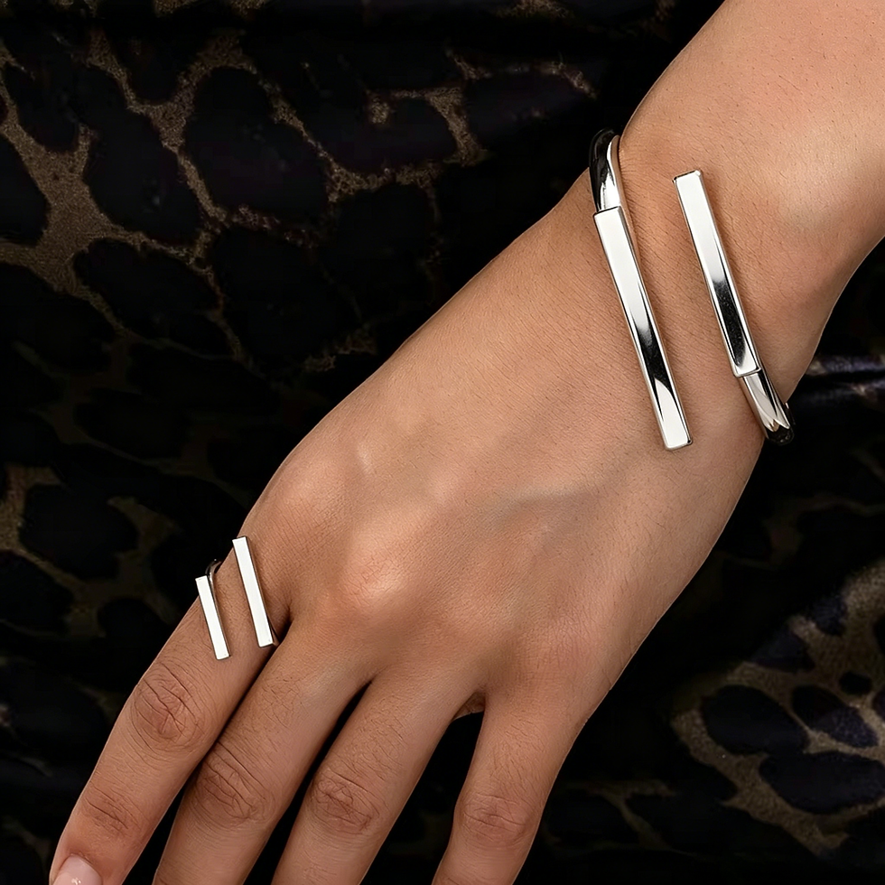 Thumbnail: Elegance Open Bracelet & Ring Set (2PCS)