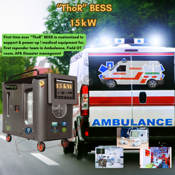 ThoR BESS 15kW powers ambulance, medical equipment, backup power