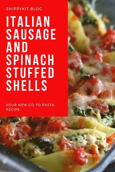 Everyone has that one go-to recipe when it comes to taking dinner to a family. This Italian Sausage and Spinach Stuffed Giant Shells one is mine. I love the flavor combinations of fresh sauce, ricotta cheese, sausage and giant shell pasta. This recipe is simple and easy. It is a stuffed shell recipe you will love.