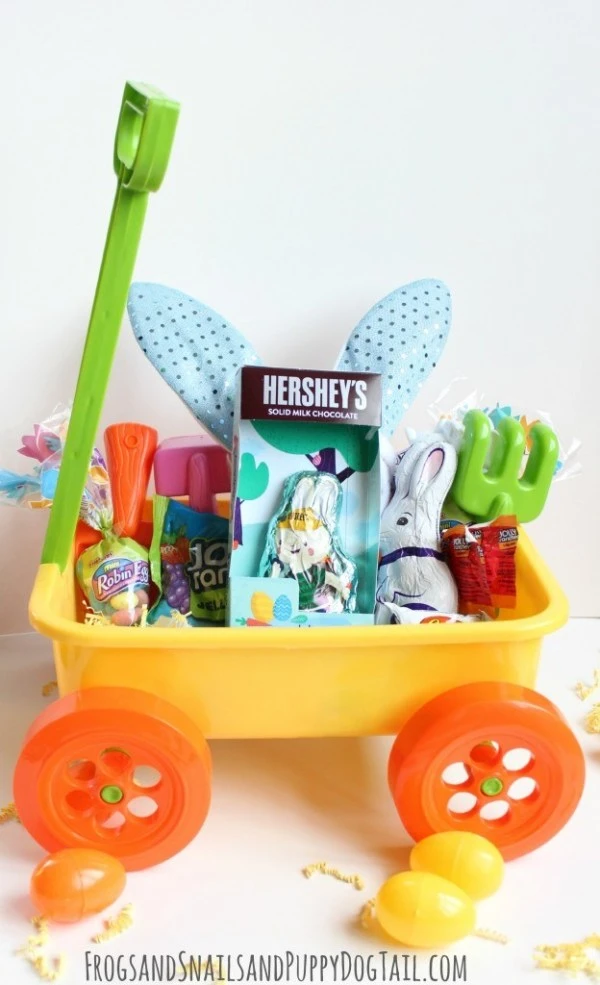 Check out these creative Easter 'basket' ideas for toddlers and teens! They use fun, practical spring gift ideas to create an unforgettable Easter basket!