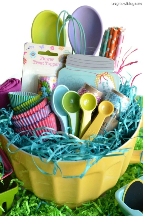 Check out these creative Easter 'basket' ideas for toddlers and teens! They use fun, practical spring gift ideas to create an unforgettable Easter basket!