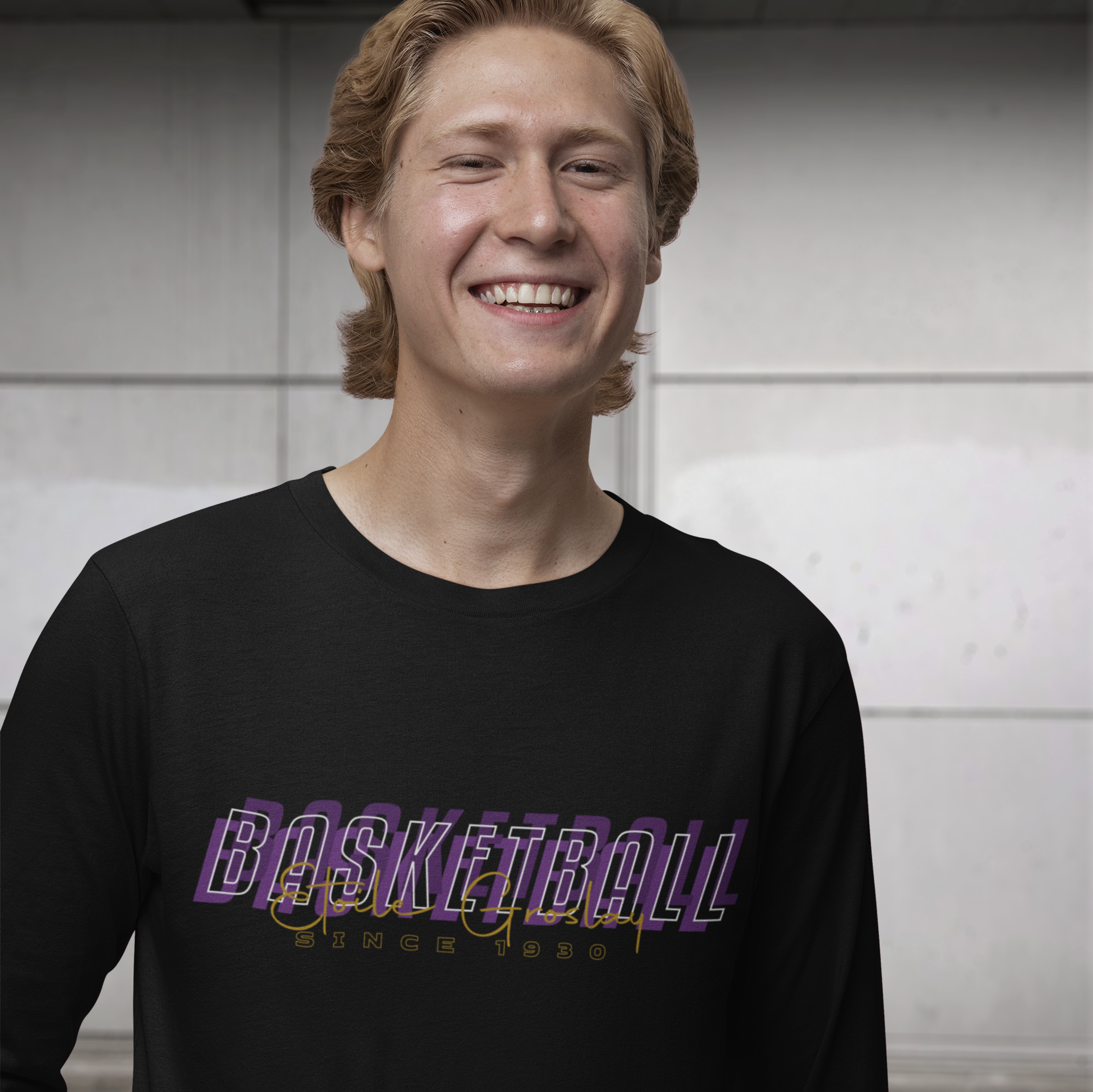 T-Shirt Manches longues "BASKETBALL CITY" Groslay