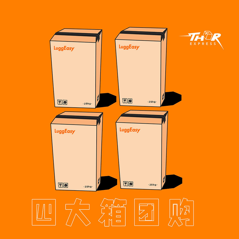 雷神专线 | 4大箱国际行李团购 (无需本人回国配合清关)