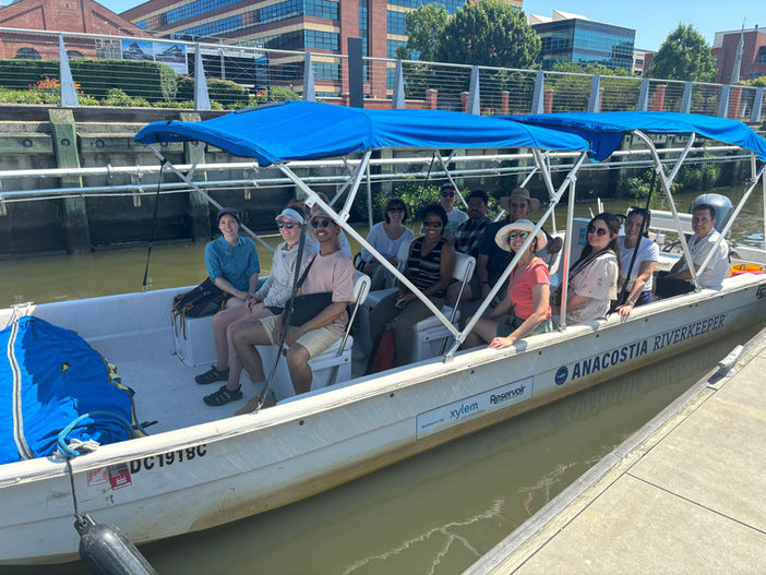 LAI staff with Anacostia River Keepers Boat tours