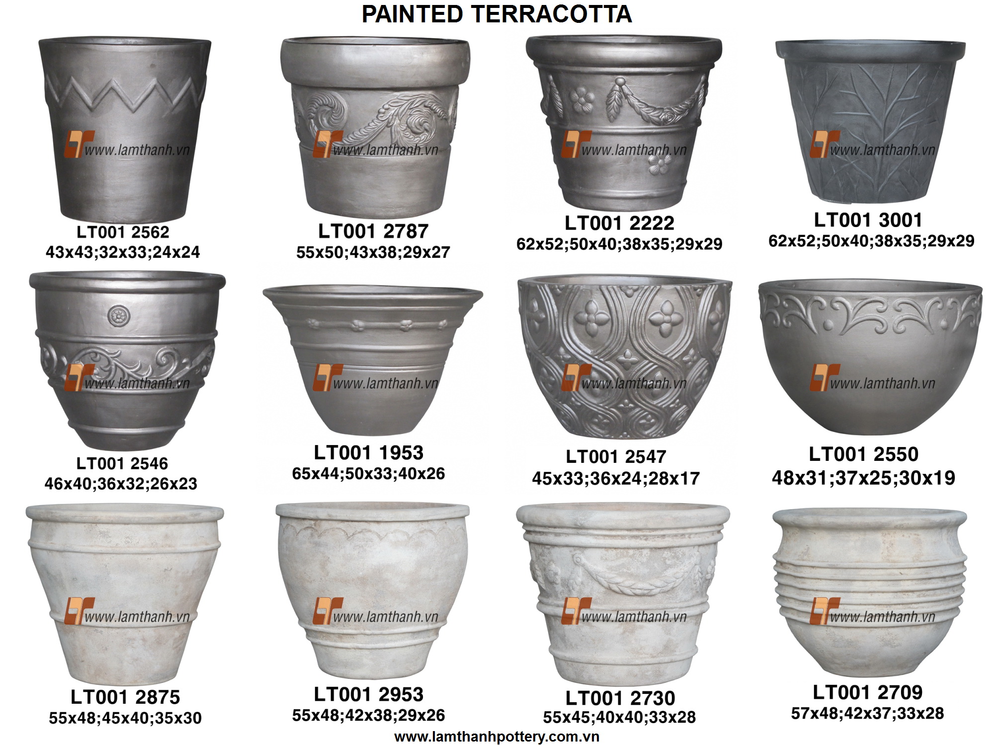 Vietnam Pottery, Vietnam Ceramics, Indoor Pottery Garden Planter Pots