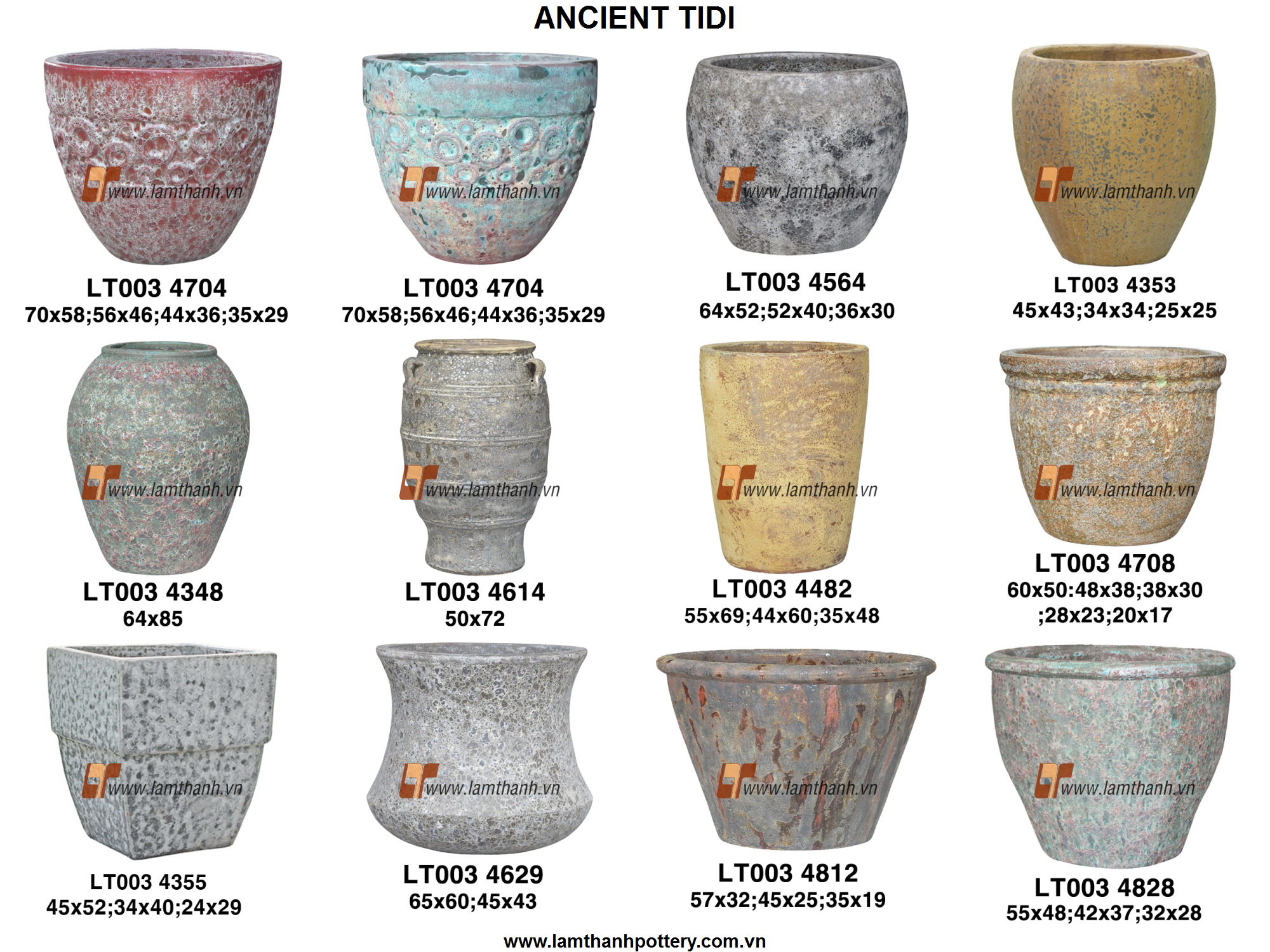 Vietnam Pottery, Vietnam Ceramics, Indoor Pottery Garden Planter Pots