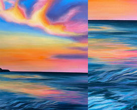 ABI RATOFF, PAINTER, SENNEN SUNSET, SCENIC PAINTING, 2022