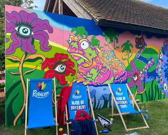 ABI RATOFF, STANDON CALLING POOL MURAL 2023, MURAL, PAINTING, FESTIVAL PAINTING, STRANGE VALLEY