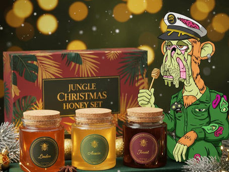 MADE BY APES: BAYC Member iamSam’s Jungle Brew Is Selling A Sweet Holiday Honey Gift Set This Christmas!