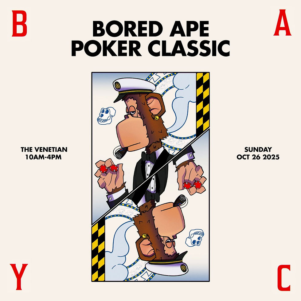 BORED BRACELET: Yuga Labs CEO Garga Says CryptoJeweler Is Designing A 1 Of 1 WSOP Style Bracelet For The BAYC’s ApeFest Poker Tourney!